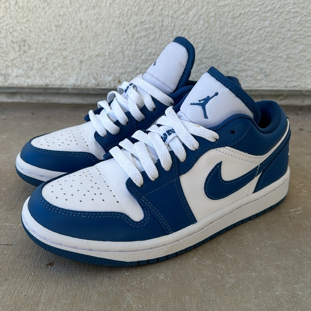 Air Jordan 1 Low. Marina Blue. YS Size 5. Worn once